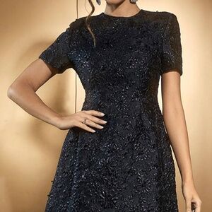Jacquard Floral Mini Dress